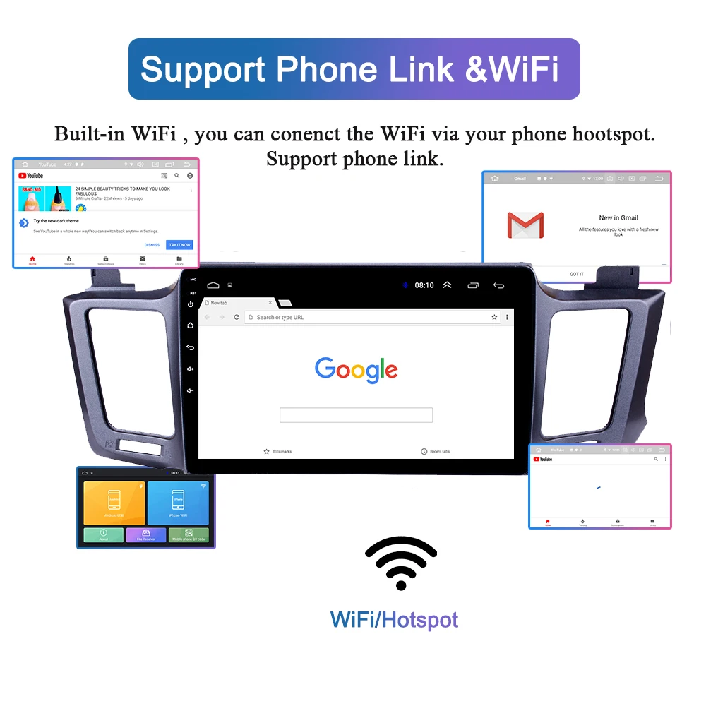 Sale Navivox Android 8.1 4G Car Radio Multimedia Video Audio Player WiFi Navigation GPS For Toyota RAV4 4 2013-18 2 Din no DVD 2