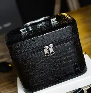 ПУ Большая вместительная женская косметичка 2 размера модная дорожная косметичка Органайзер Повседневный косметичка Розовые Красивые Чехлы - Цвет: S 2