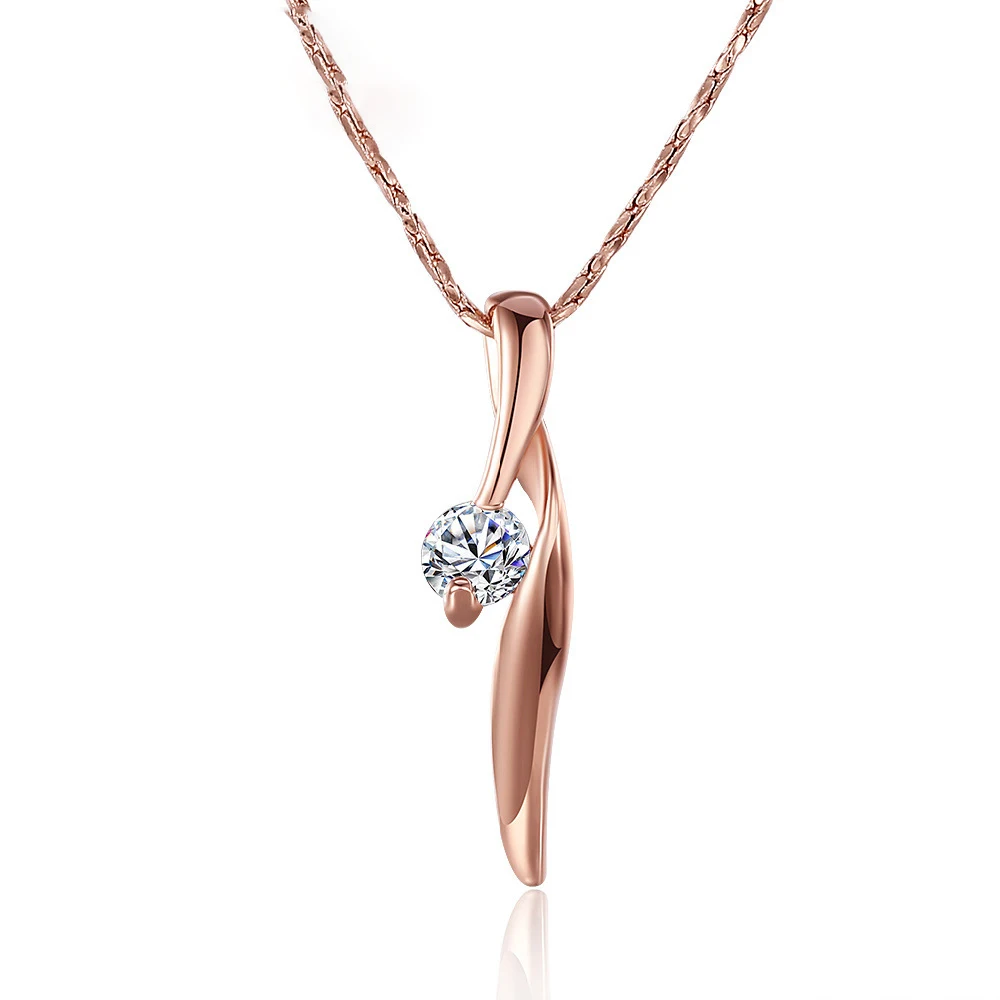 

18K Gold Color Box Chain 925 Sterling Silver Zircon Necklace for Women Korean Fashion New Exquisite Protection Allergy Jewelry