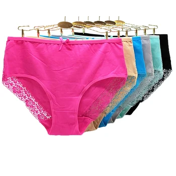 

6 Pcs/lot Cotton Women's Underwear Pants Plus Size XXL-4XL High-waist Breathable Briefs Big Size Comfortable Panties