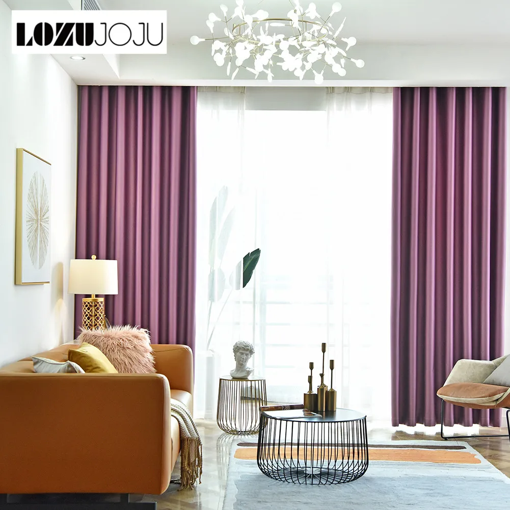 LOZUJOJU 1 Piece Solid All Match Curtains 98% High Shading for Bedroom Windows Thread cloth Modern Elegant Home Decor Drops | Дом и сад