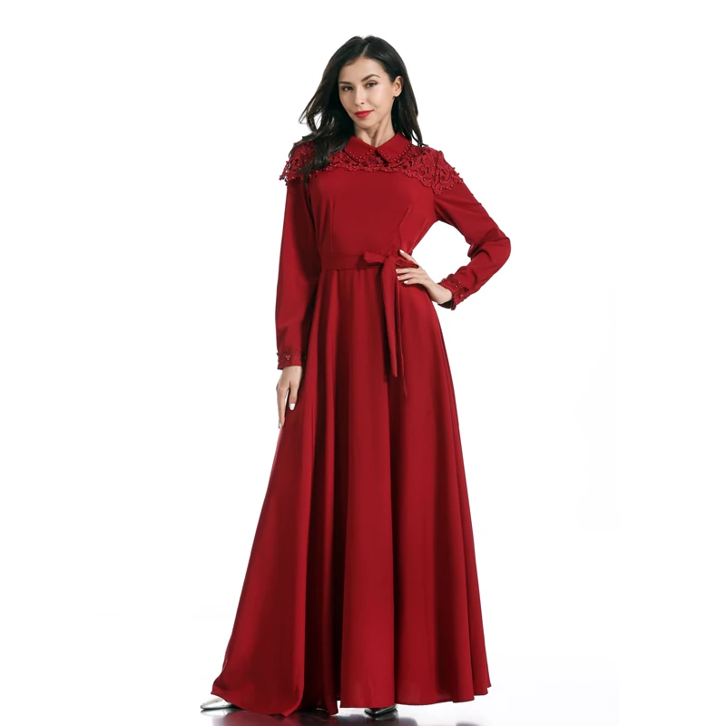 Кружева Vestidos Musulmanes abaya Robe Femme Дубай, кафтан, исламский арабский хиджаб мусульманское платье женщины Рамадан кафтан турецкие платья