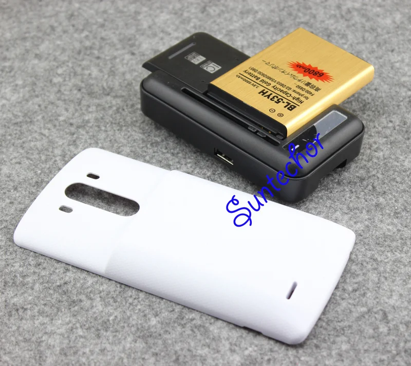 

For Lg g3 Battery 6800mAh + Back Power Case Cover +USB Wall Charger For LG G3 Optimus D855 VS985 D830 D850 D851 F400 BL-53YH