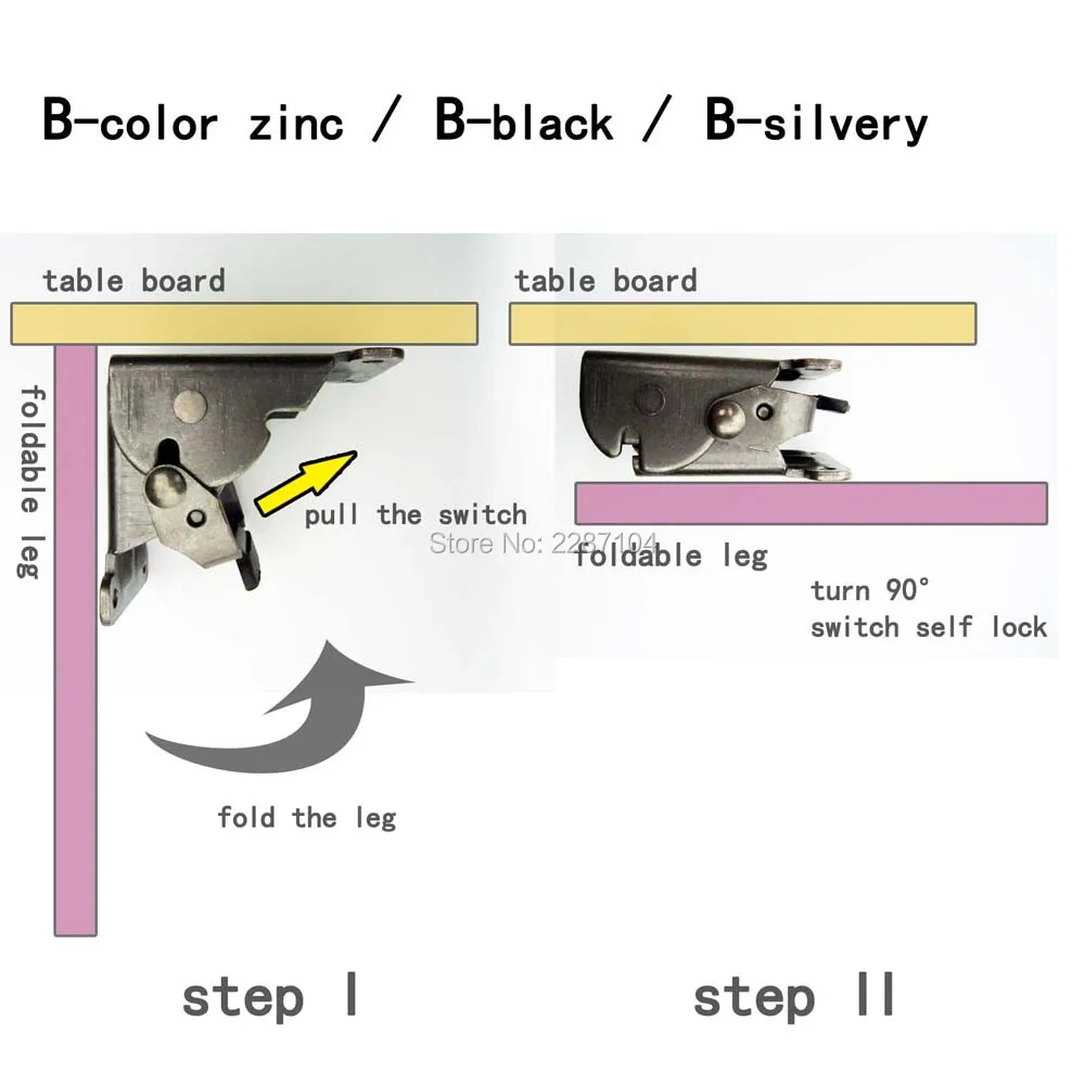 1 шт. серебристый, черный сталь самоблокирующимся Расширение Ремонт мебель стол кровать ноги складной Поддержка кронштейн шарнир