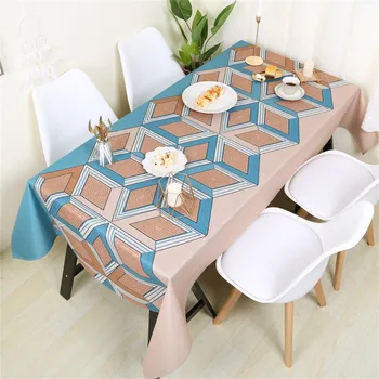 

Nordic Style Rule Square Print Printing Tablecloth Rectangular Polyester Mantel Table Cloth House Kitchen Table Cover Decoration