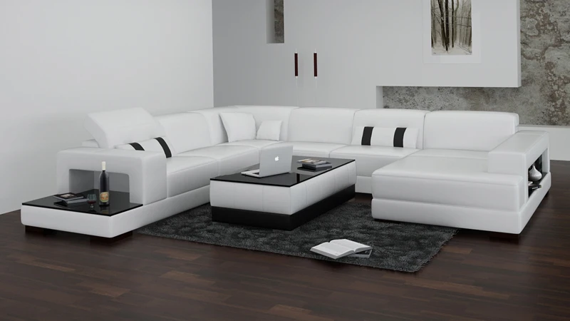 3 white leather sofa