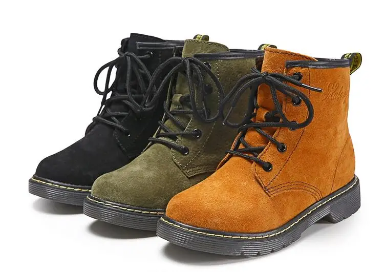 Новинка года; детская обувь в английском стиле; Ботинки martin из натуральной кожи; сезон осень-зима; зимние ботинки для мальчиков и девочек; хлопковые кроссовки