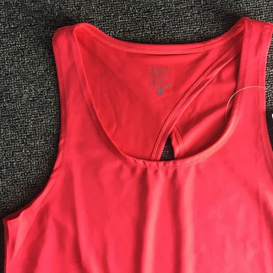 Новинка, летний спортивный топ для фитнеса, женская футболка без рукавов, сексуальный топ, свободная футболка с низким вырезом, топы для тренировок для женщин - Цвет: Красный