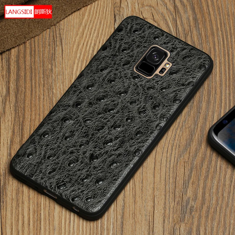 

LANGSIDI Genuine Leather 360 shock protection cover case for Samsung Galaxy 8 S8plus S9 S9plus Note 9 High-end accessories