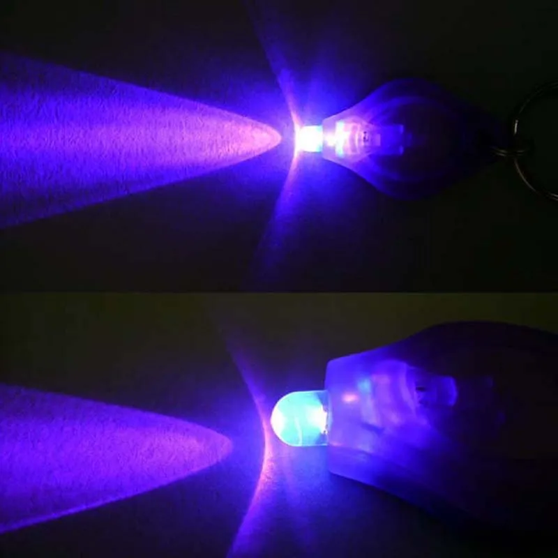 395 нм Ультрафиолетовый светодиодный брелок детектор денег (10 шт./лот)|uv led keychain|uv