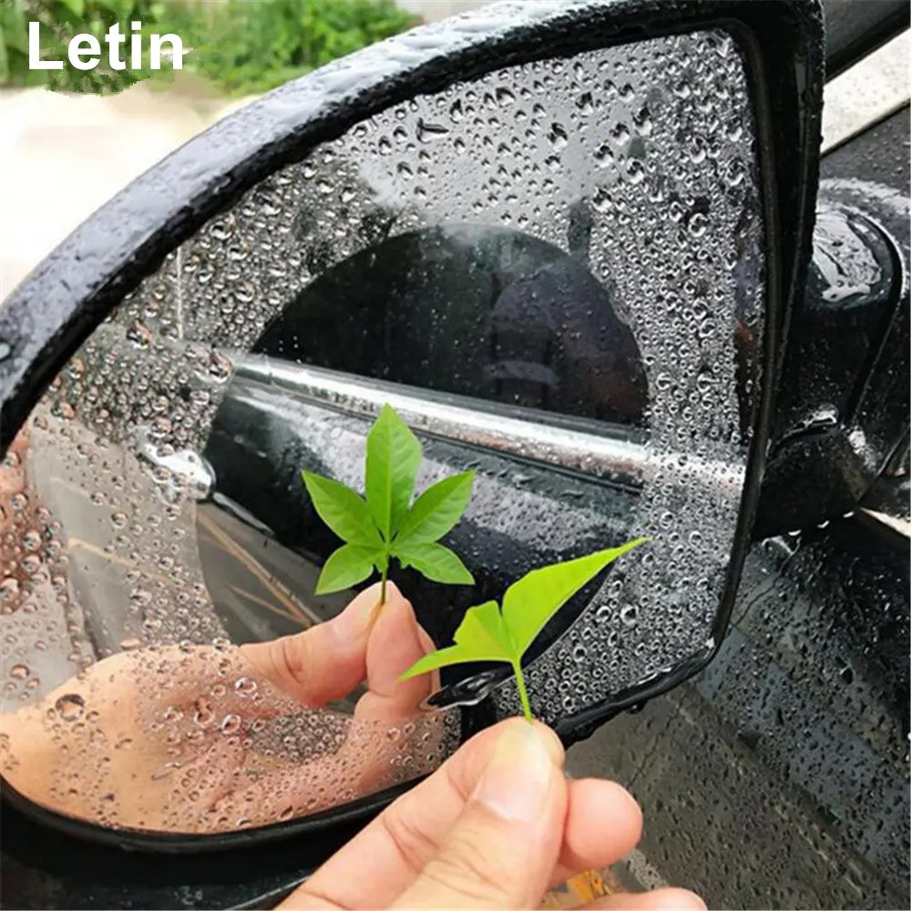 

Letin 2pc/lot 95*95mm Anti Fog Car side Mirror Film Rearview Mirror Protective Film Waterproof Rainproof Sticker