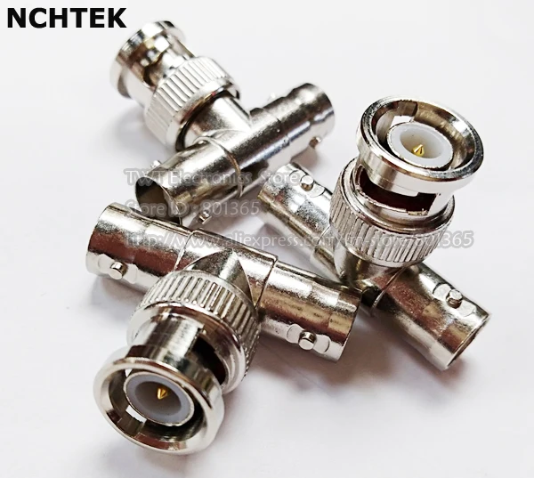 10 Pack BNC T Adapter Splitter Connector Coupler 1 Male to 2 Female