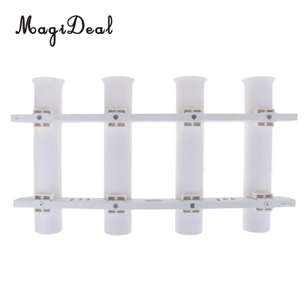 MagiDeal Durable UV Resistant Fishing Marine Boat Yacht Tube Rod Holder Support Stand Rack Side Mount Bracket Fits 1/2/4 Pole