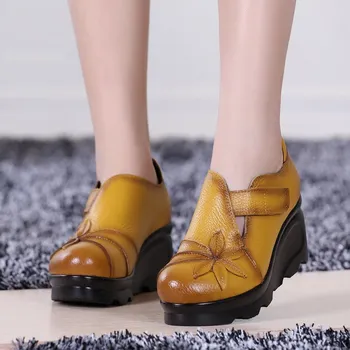 

2018 new women sandals soft leather summer women Genuine Leather handmade comfortable flat casual women sandals