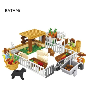 

Model building kits compatible with city friends happy farm 3 3D block Educational model building toys hobbies for children
