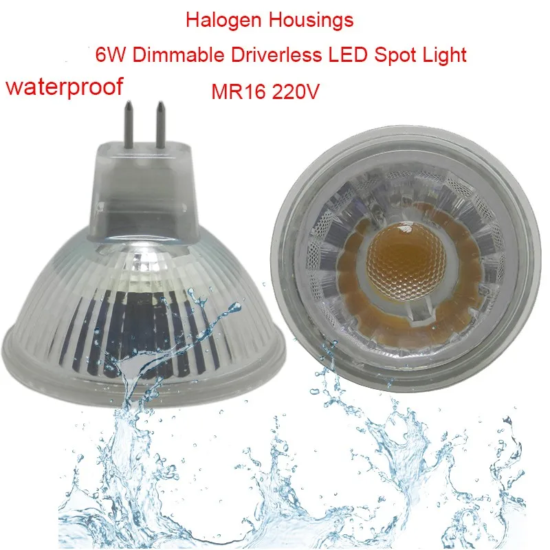 

MR16  GU5.3 Driverless COB LED Spot Light Lamp 220V 6W LED Spotlight Bulb Lamp GU 5.3 WARM /COOL WHITE Waterproof 6W LED Bulb