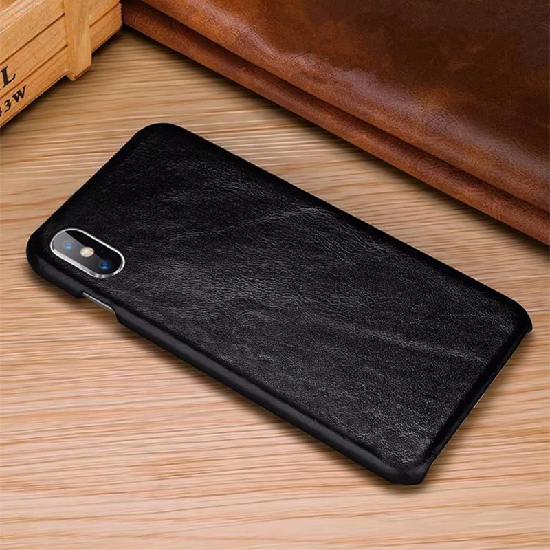 Роскошный чехол из натуральной кожи для iphone 6, 6plus, 6s, 6s, plus, масляный воск, настоящий кожаный чехол для iphone 7, 7 plus, 8, 8 plus, X