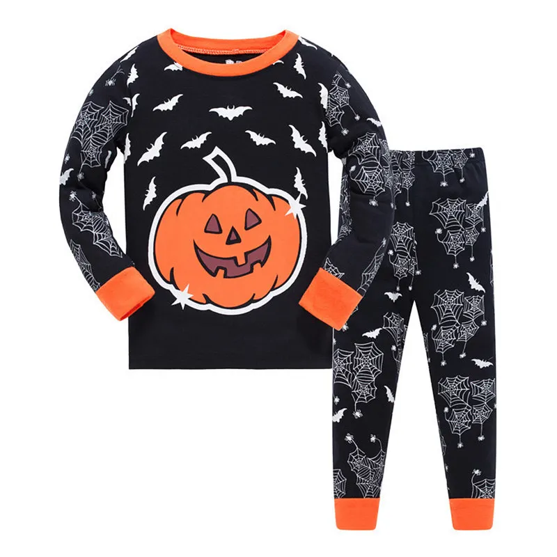 Pumpkin 1 компл. 8R-98, тыква, детские пижамы для мальчиков комплекты, длинные рукава костюм для сна для От 3 до 8 лет - Color: Pumpkin