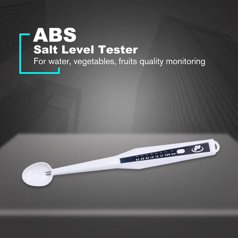 Handheld Salt Level Tester Salinity Analyzer Meter Digital Electronics Spoons Salt Measuring Meter with Battery