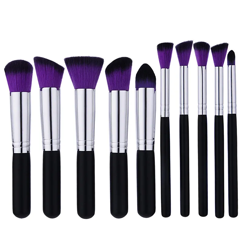 

New Fashion 10 pcs Makeup Brushes Set Cosmetics Foundation Blending Brush Mini Beauty Makeup Tool