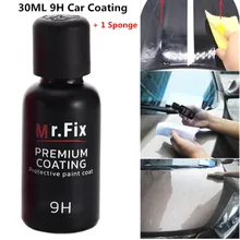 30 мл 9H керамическое покрытие для автомобиля, твердость жидкого стекла, полировка для автомобиля, уход за краской для мотоцикла, нано гидрофобное покрытие, автомобильные аксессуары