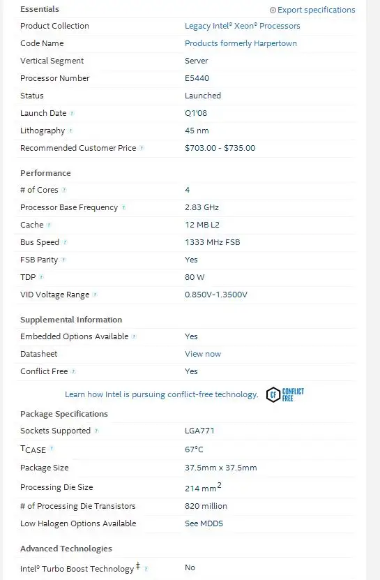 Intel Ксеон E5440 2,83 ГГц/12 м/1333 процессор близко к LGA771 Core 2 Quad Q9550 Процессор работает на LGA 775 материнская плата, комплект из 2 предметов