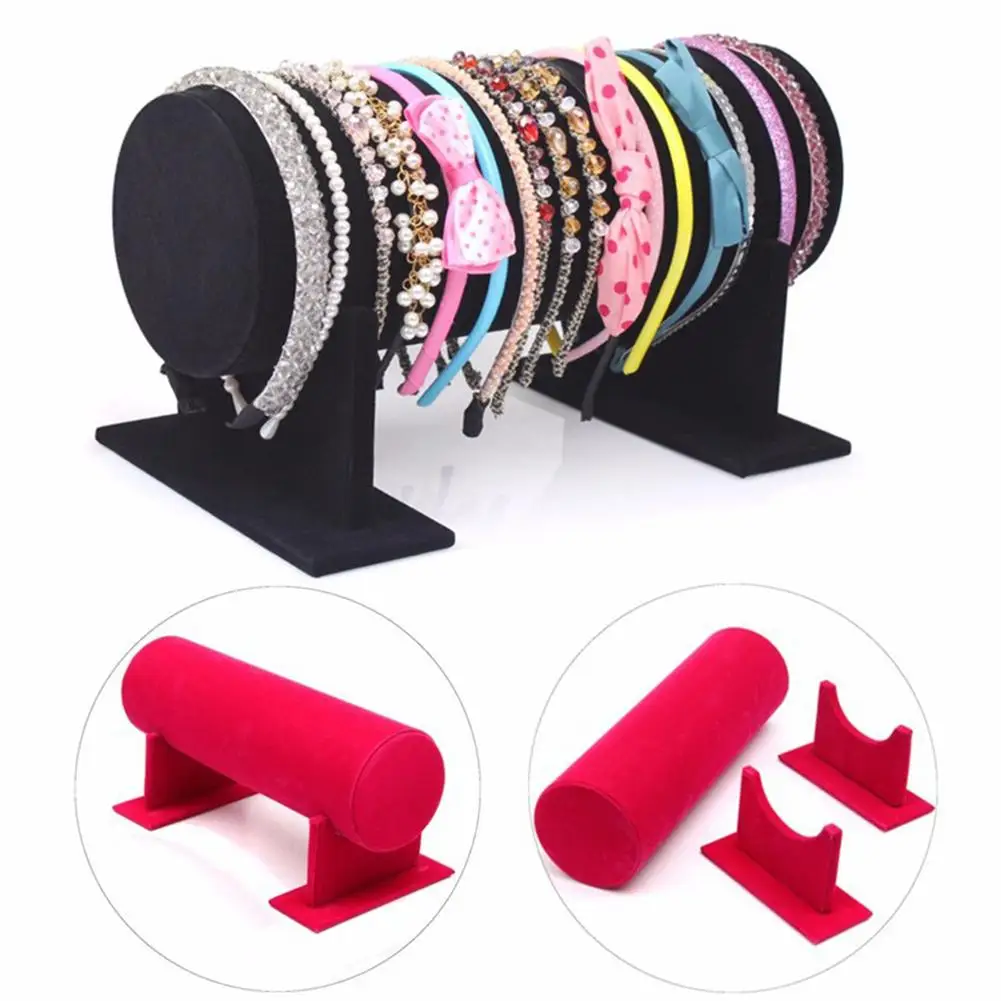 Exibição na Moda Velvet Hairclip Bandana Cabelo Hoop Headdress Organizador Jóias Titular