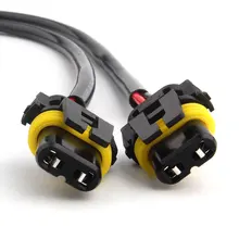 2pcs H11 H8 to 9006 Conversion Headlight Fog Lamp Wiring Harness Adapter Socket Cable for miniCooper