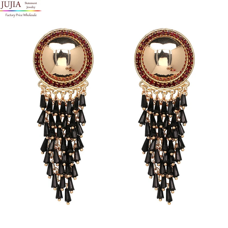 Женские серьги с кристаллами JUJIA капельки Firenze Fringe модные кисточками|earrings dangle|dangle