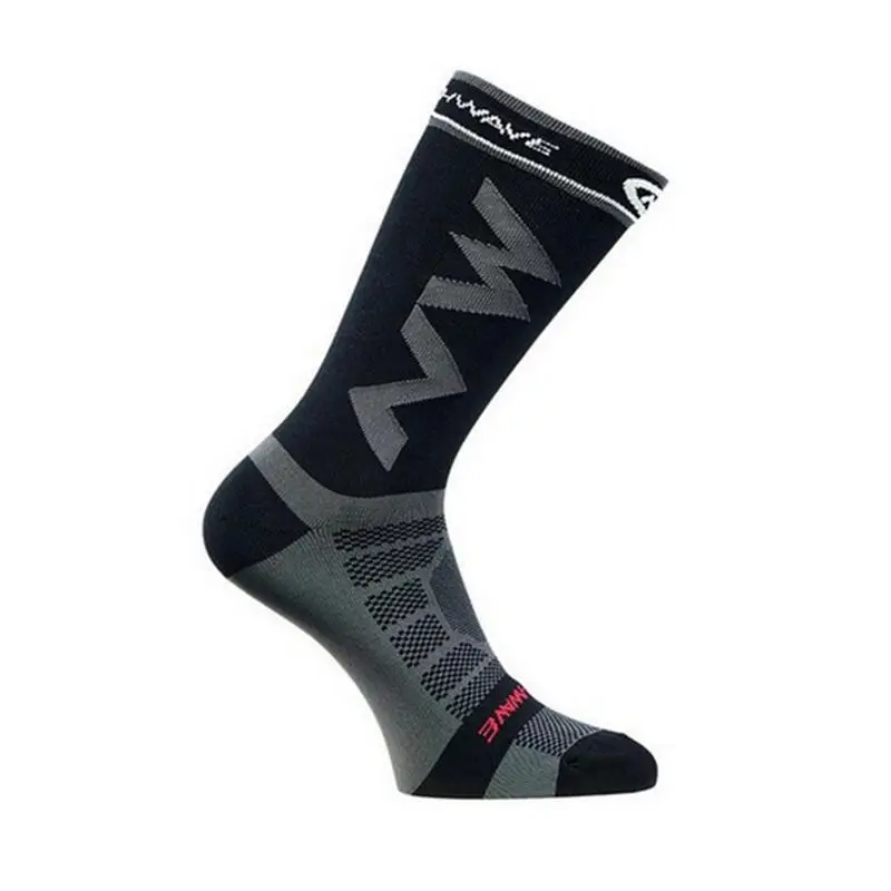 Дышащие быстросохнущие нейлоновые носки унисекс для езды на велосипеде спортивные носки для занятий Баскетболом, футболом для мужчин и женщин 39-45 - Цвет: Черный