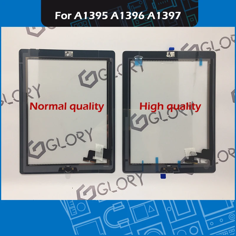 

Black White A1395 A1396 A1397 Touch Panel for iPad 2 Digitizer Touch Panel Front Screen Assembly with Sticker Home Button