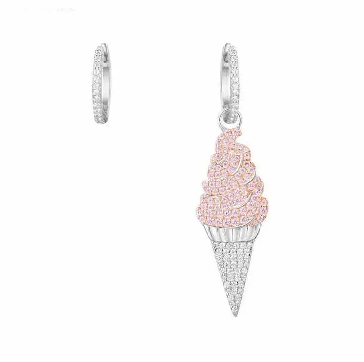 

Europe style Fashion jewelry accessories metal ice cream asymmetrical stud earrings for women jewelry