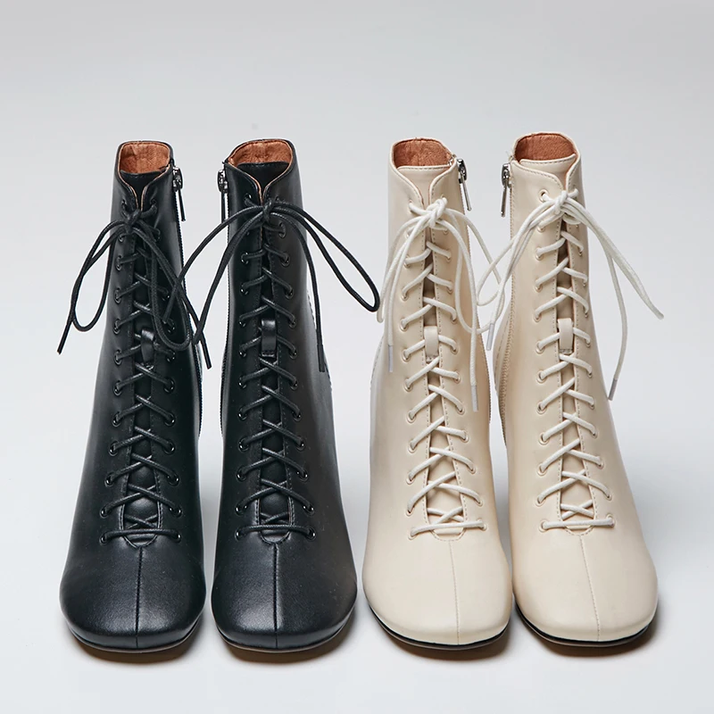 TXCNMB/женские ботинки из натуральной кожи; ботильоны; модные женские ботинки «Челси» на высоком каблуке; сезон осень; ; женская обувь
