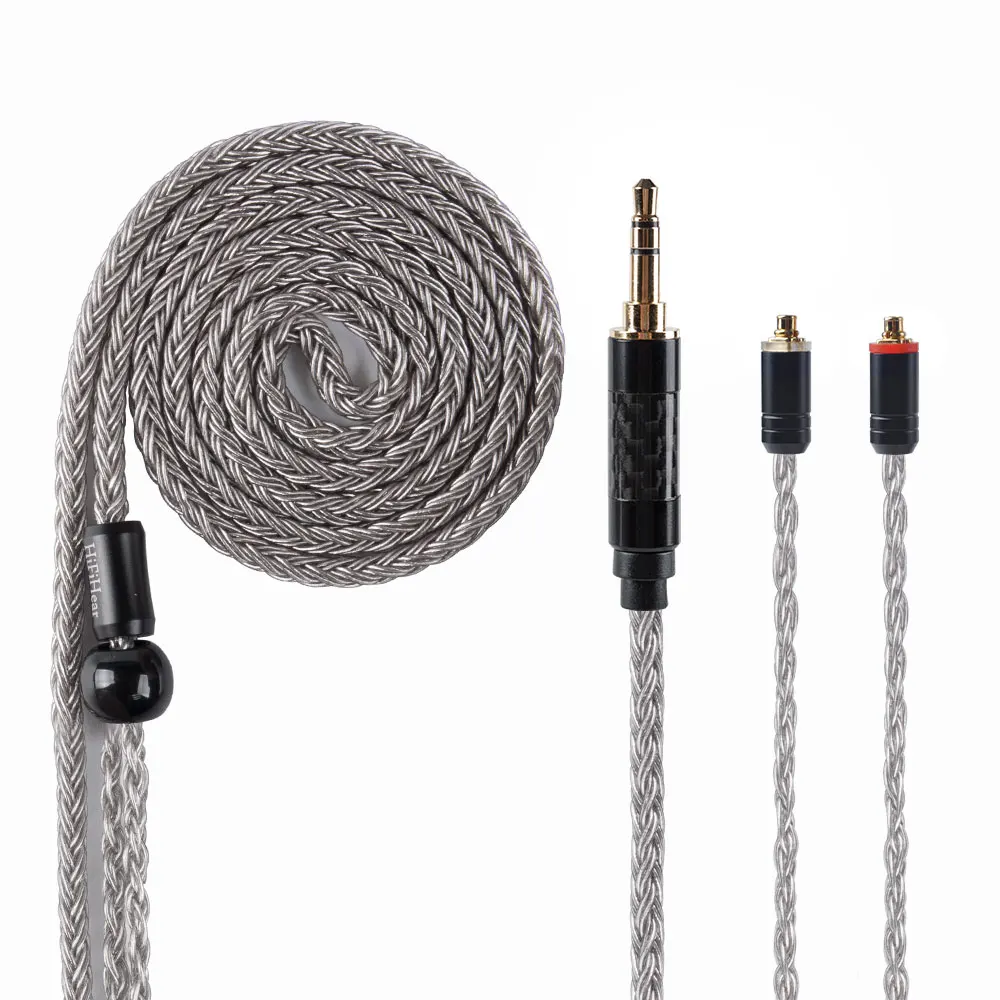 HiFiHear 16 Core Silber Überzogene Kabel 2.5/3.5/4,4mm Ausgeglichen Kabel Mit MMCX/2pin/ QDC stecker Für C12 KZZS10 PRO ZSX BLON BL03