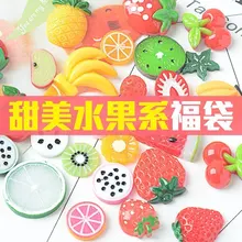 Счастливый сладкий фруктовый мешок моделирование крем DIY мультфильм животных клей следующие материалы Аксессуары Смола аксессуары