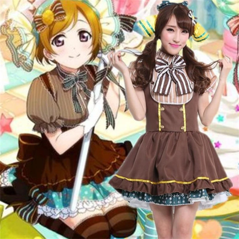 

High Quality Love Live Hanayo Koizumi Womans Dress Belt Skirt Cosplay Christmas Halloween Party Clothes Wig