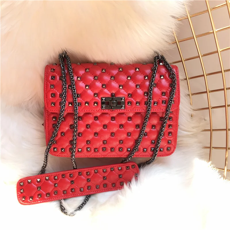 

Leather Willow Nail Single Shoulder Diagonal Waxed Leather Korean Tide