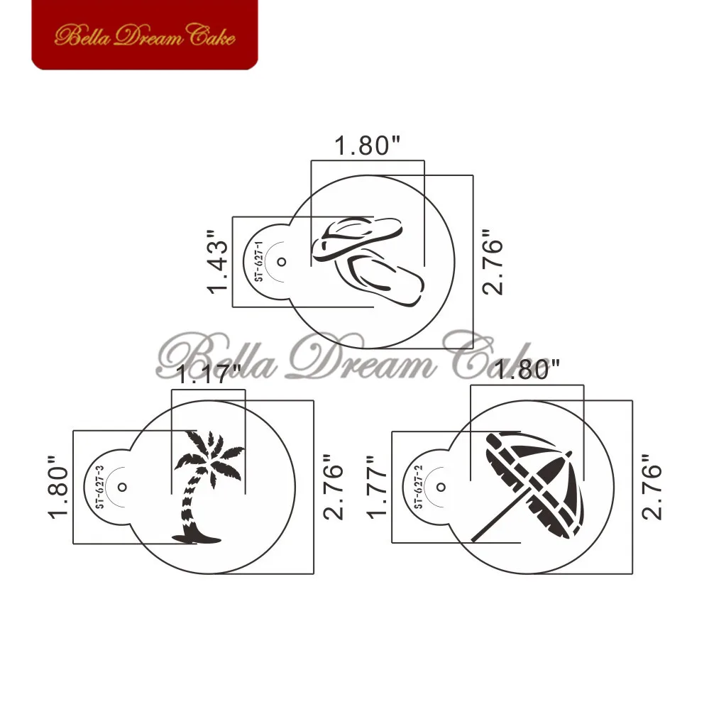 Стрекоза Бабочка пляж я люблю тебя дизайн торт трафарет печенье кофе трафареты печенье помадка плесень украшения торта инструменты