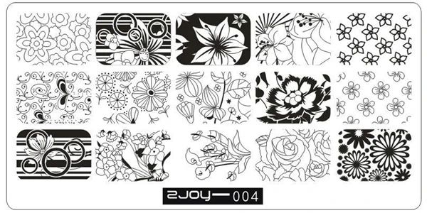 Новое поступление 30 дизайнов для дизайна ногтей штамповочная пластина высокого качества шаблон для маникюра - Цвет: zjoy04