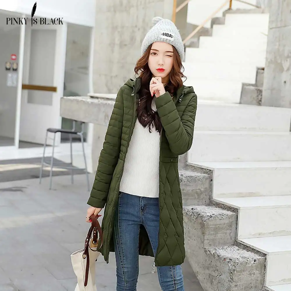 PinkyIsBlack 2018 Plus Size 5XL Winter Jacket Women Down Cotton Padded Coat Female Long Parkas Hooded Winter Coat Women Ourwear