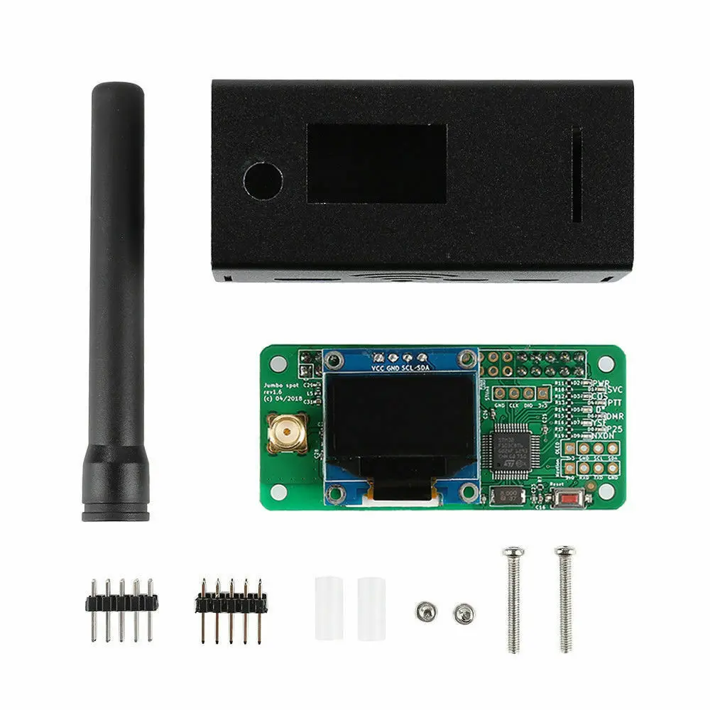 NEW Portable Size OLED Display Aluminum Signal Receiver MMDVM hotspot Support P25 DMR YSF + raspberry pi +OLED +Aerial+ Case hot