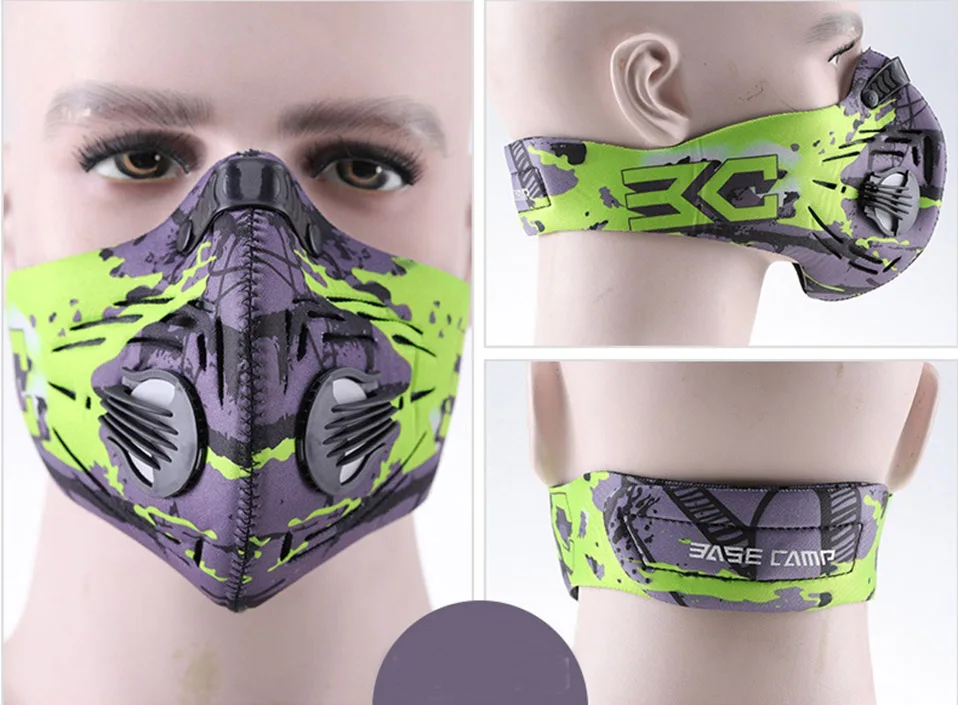Воздушный фильтр Спорт маска для лица для тренировки, езды на велосипеде Езда на велосипеде уход за кожей лица маска Для мужчин Для женщин велосипед бег трусцой маски для лица анти-Пылезащитная маска
