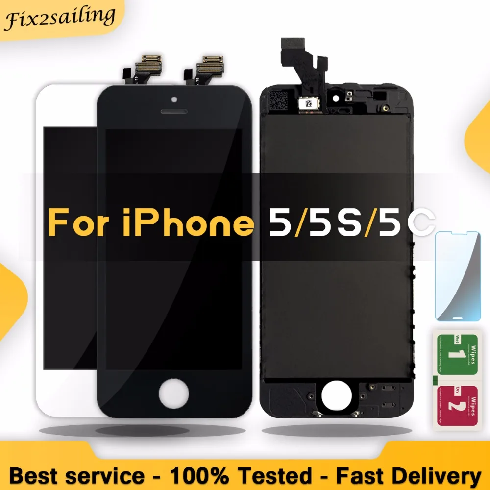 

AAA Quality LCD Display For iPhone 5 5C 5G 5S Screen Display Digitizer Touch Screen Assembly Replacement