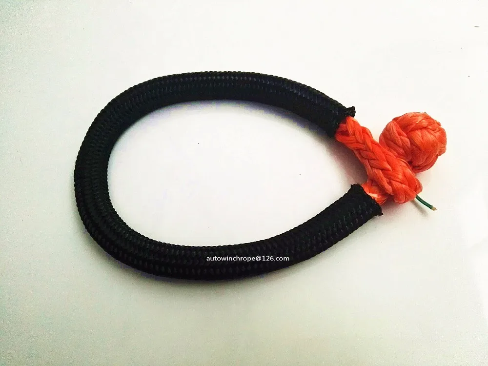 

Free Shipping Orange 8mm*150mm Rope Shackle,ATV Winch Shackle,Synthetic Winch Cable,UHMWPE Soft Shackles