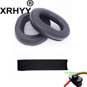 XRHYY Set Replacement Leather Earpads Ear Pads Top Headband Cushions Cover For Sony MDR-1RBT Headphones +Free Rotate Cable Clip