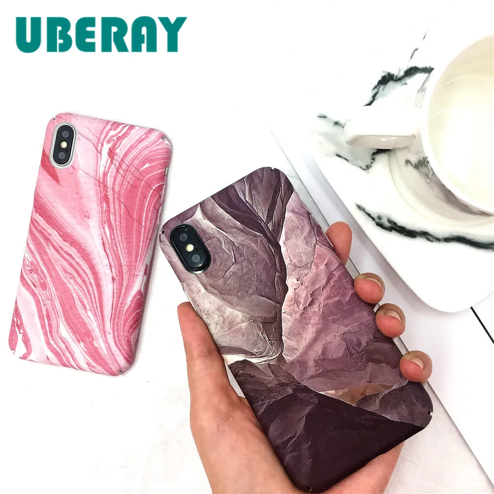 Marble Case For iPhone 7 8 Plus Phone Cases Luxury Hard Cover IMD Full Protective Film X 6 6s Fundas |