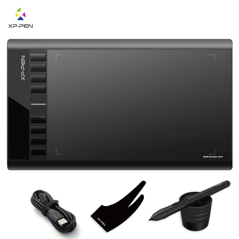 

12" Graphics Pen XP-Pen Star 03 Tablet drawing Tablet Signature Board/Pad with 8 Hot Keys With Anti-fouling Glove Size M