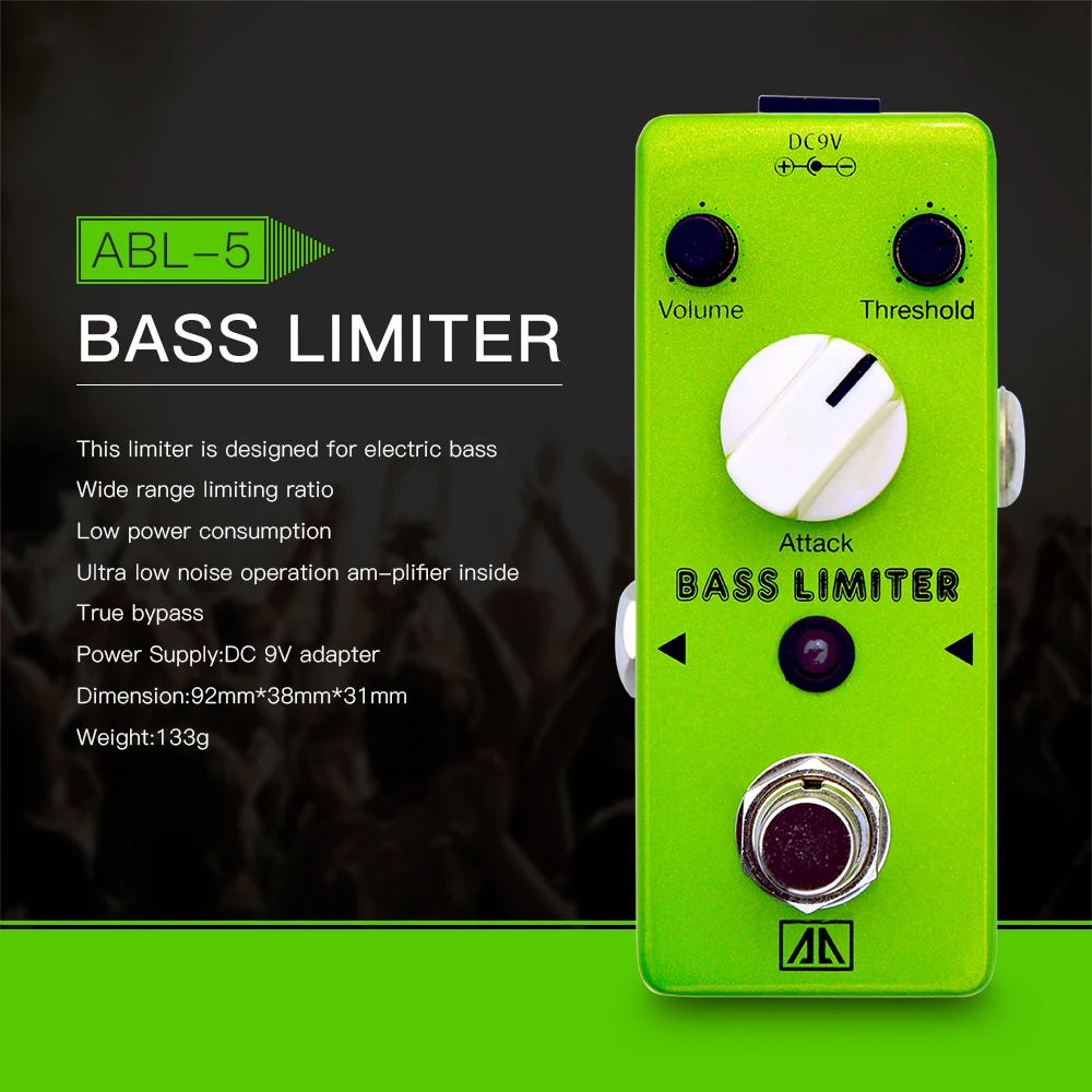 AROMA ABL 5 Mini Bass Limiter Electric Bass Guitar Effect Pedal