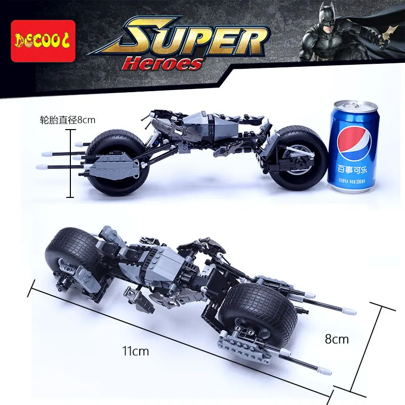 

Decool 7115 Black Knight Bat-Pod Compatible Lepin 5004500 Super Heroes Batman Building Blocks Toys For Children kid gift