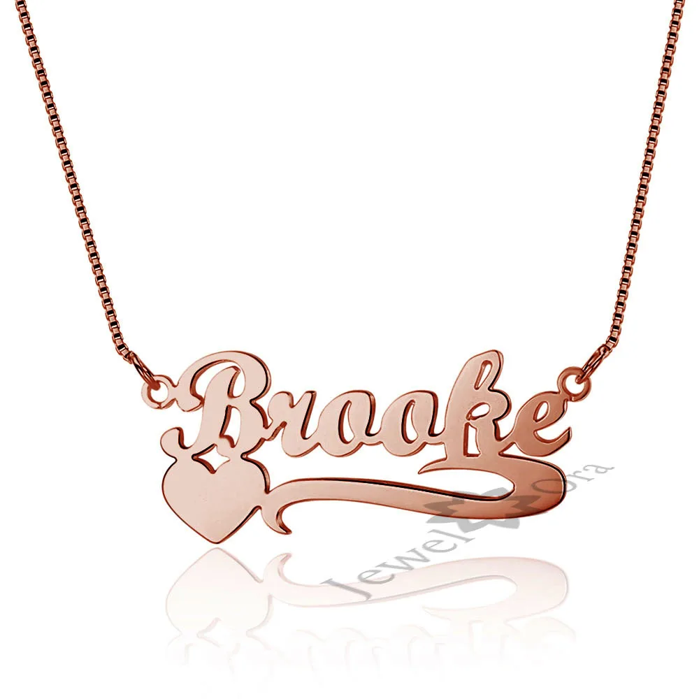 

DIY Rose Gold Color Women Necklace Personalized Birthstone Gifts Custom 925 Silver Name Engraved Necklace Jewelry For Women